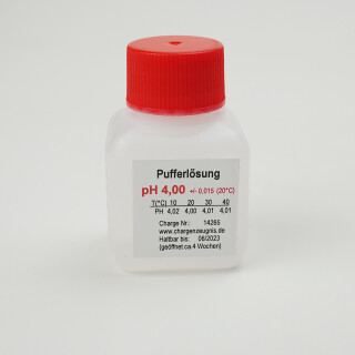 Pufferl&ouml;sung pH 4, rot, 50 ml